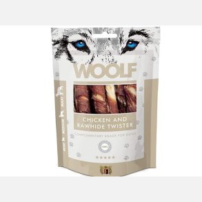 Woolf chicken & rawhide twister 100 g.