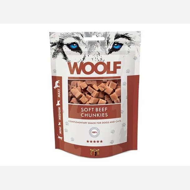 Woolf soft beef chunkies 100 g.