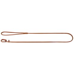 Udstillingsline soft rundsyet l�der cognac 135 cm/6mm.