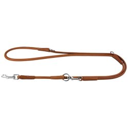 Rundsyet lder dressurline, 183 cm / 6 mm. cognac