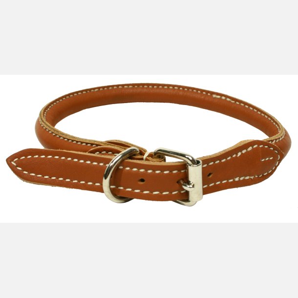 Halsbnd rundsyet natur 30 cm. 