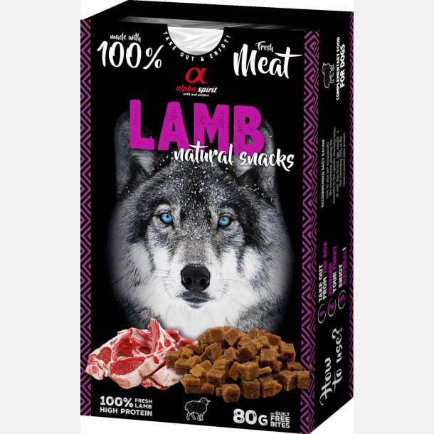 Lam hundesnacks - Spirit Naturals 80 g.