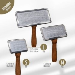 Brush (karte) with metal rim 