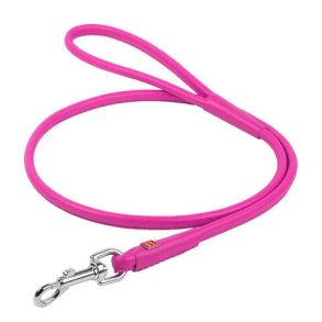 Rundsyet l�der f�rerline, 122 cm/ 6 mm pink 