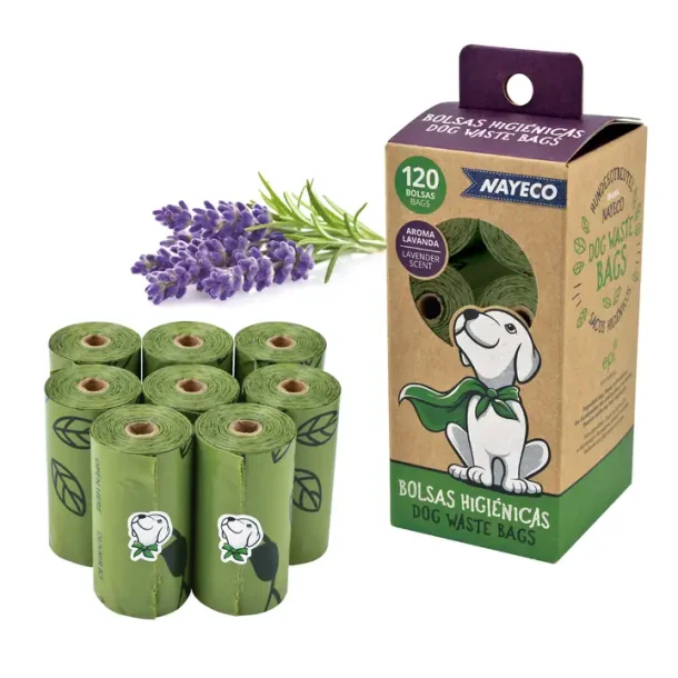 Hundeposer hygiejniske med lavendel duft 120 enheder.