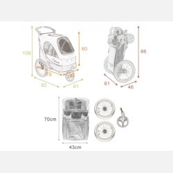 Petstro Stroller Safari - M (teal)