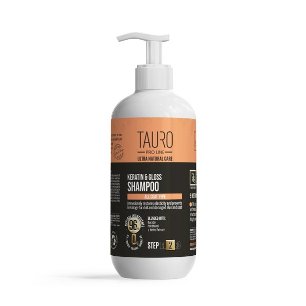Keratin and Gloss Shampoo for  all coat type - Step 2.