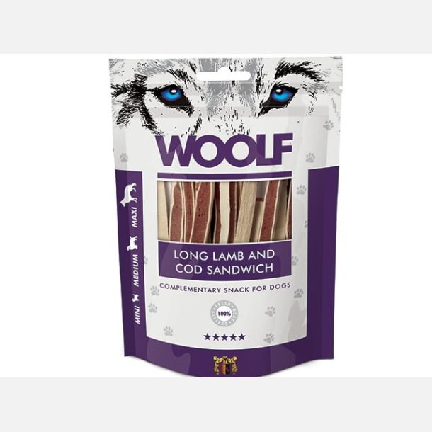 Woolf Long Lamb And Cod Sanwich 100 g.