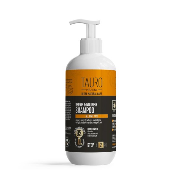 Repair and Nourish Shampoo for  all coat type - Step 2.